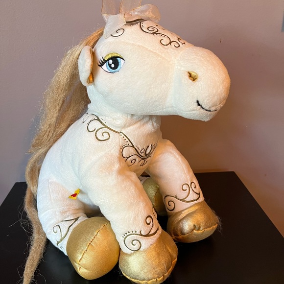 Build-A-Bear Enchanted White and Gold Pony Horse plush - Picture 1 of 14